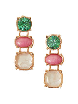 Women's Multi Eclectic Gem Drop Earrings