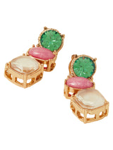 Women's Multi Eclectic Gem Drop Earrings