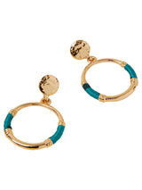 Women's Gold Thread Detail Doorknocker Earrings