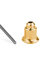 Women's Gold Thread Detail Doorknocker Earrings