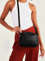 Women's Black Casual Solid Sling Bag