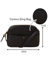 Women's Black Casual Solid Sling Bag