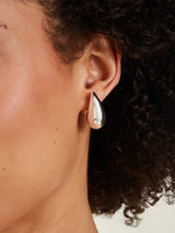 Women's Silver Drop Curve Earrings