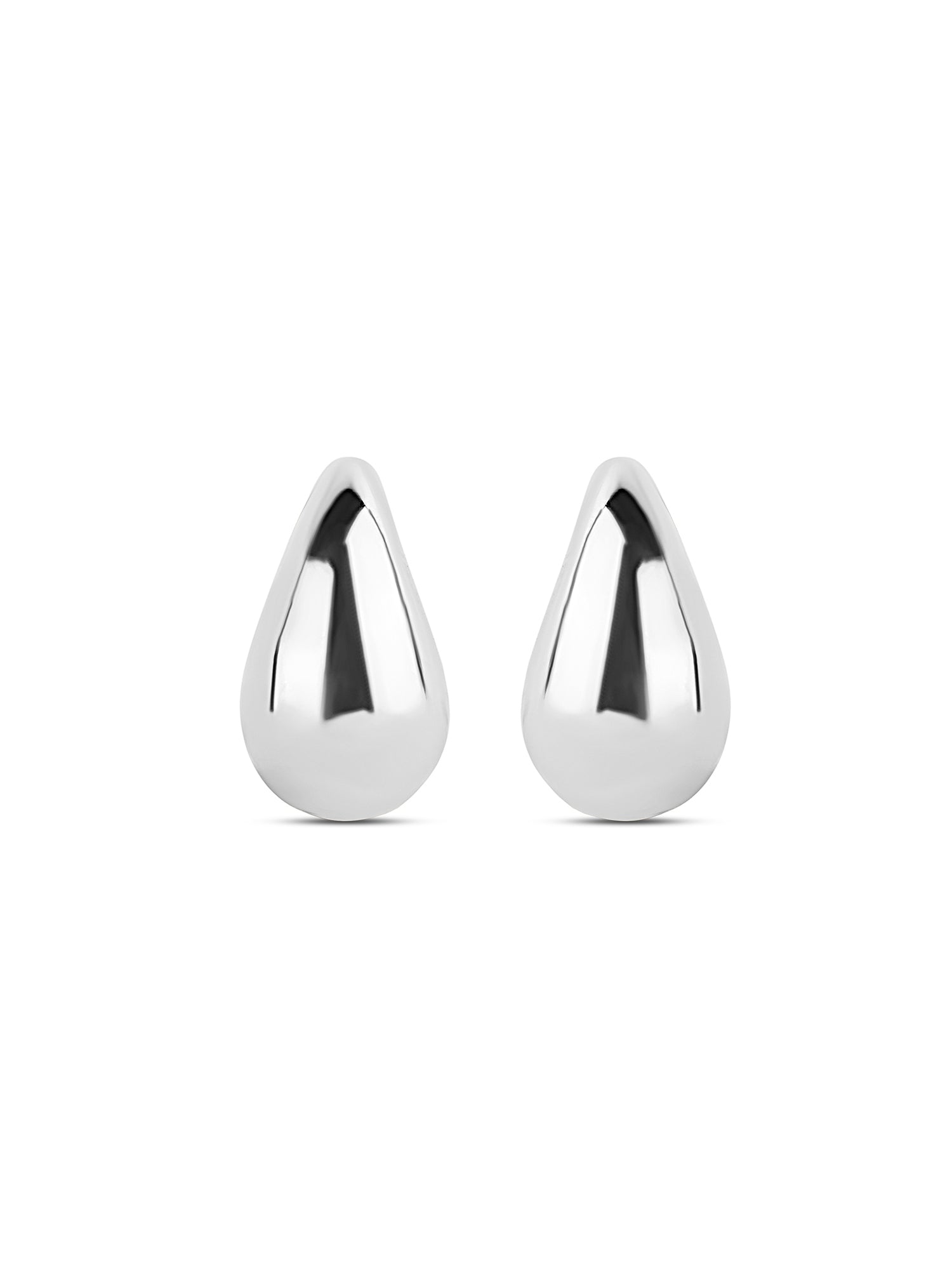 Women's Silver Drop Curve Earrings