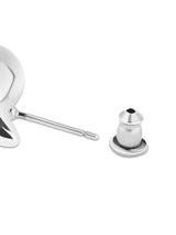 Women's Silver Drop Curve Earrings