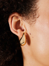 Women's Gold Drop Curve Earrings