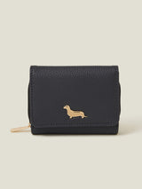 Women's Navy Casual Solid Three Fold Wallet