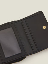 Women's Navy Casual Solid Three Fold Wallet