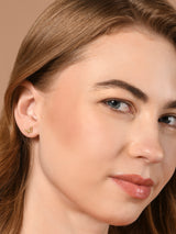 Women's Multi Butterfly Stone Stud Earrings - Set of 6