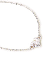 Women's Silver Celestial Heart Chain Bracelet