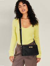 Women's Black Casual Solid Sling Bag