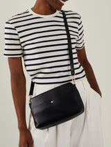 Women's Black Casual Solid Sling Bag