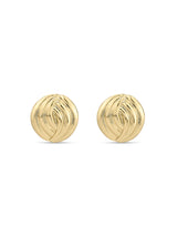 Women's Gold Oversized Twist Stud Earrings