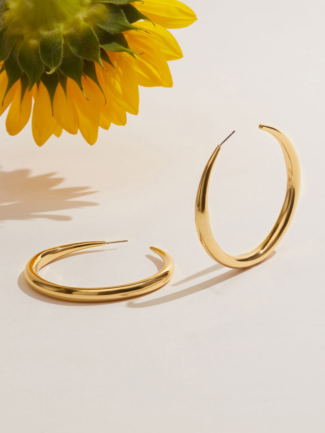 Women's Gold Large Hoop Earrings
