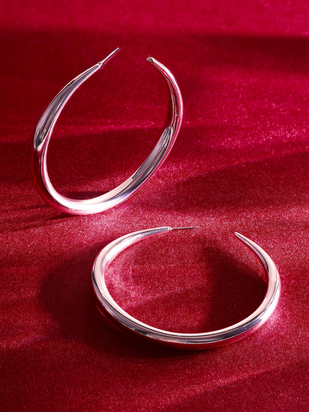 Women's Silver Large Hoop Earrings