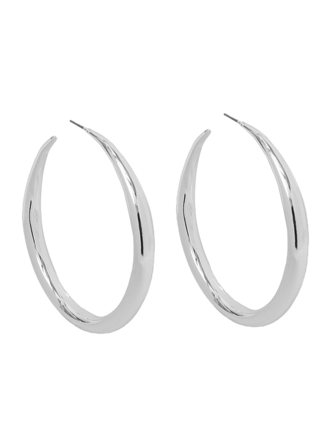 Women's Silver Large Hoop Earrings