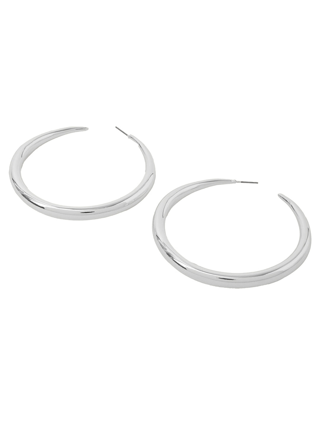Women's Silver Large Hoop Earrings