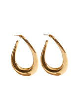 Women's Gold Chunky Hoop Drop Earrings