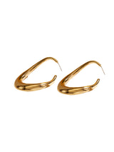 Women's Gold Chunky Hoop Drop Earrings