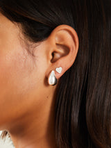 Women's Silver Knot Stud Earrings - Set of 5