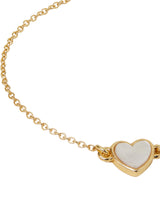 Women's Moonstone Pearl Heart Bracelet