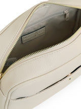 Women's Cream Casual Self Design Sling Bag