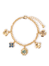 Women's Gold Clover Charm Bracelet Gold