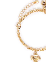 Women's Gold Clover Charm Bracelet Gold