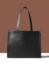 Women's Black Casual Solid Tote Bag