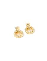 Women's Gold Berry Blush Twisted Tiny Doorknocker Earring
