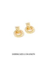 Women's Gold Berry Blush Twisted Tiny Doorknocker Earring