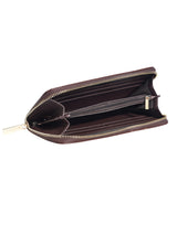 Women's Brown Casual Textured Wallet