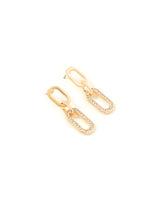 Women's Blue Harvest Pave Chain Drop Earring