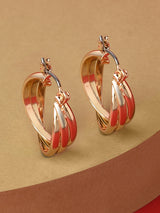 Women's Blue Harvest Twisted Hoop Earrings