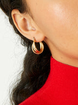 Women's Blue Harvest Twisted Hoop Earrings