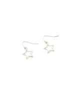 Women's Silver Star Short Drop Earring