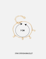 Women's Gold Star Station Bracelet