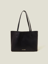 Women's Black Casual Solid Tote Bag