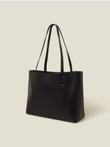 Women's Black Casual Solid Tote Bag