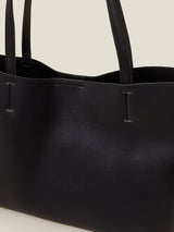 Women's Black Casual Solid Tote Bag