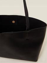 Women's Black Casual Solid Tote Bag