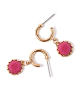 Women's Pink Willow Mini Stone Fancy Drop Earring