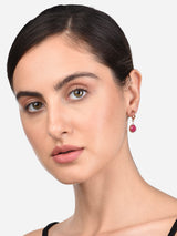 Women's Pink Willow Mini Stone Fancy Drop Earring