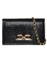Women's Black Party Textured Sling Bag