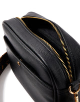 Women's Black Casual Textured Sling Bag