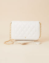 Women's White Casual Solid Sling Bag