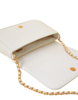 Women's White Casual Solid Sling Bag
