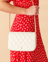 Women's White Casual Solid Sling Bag