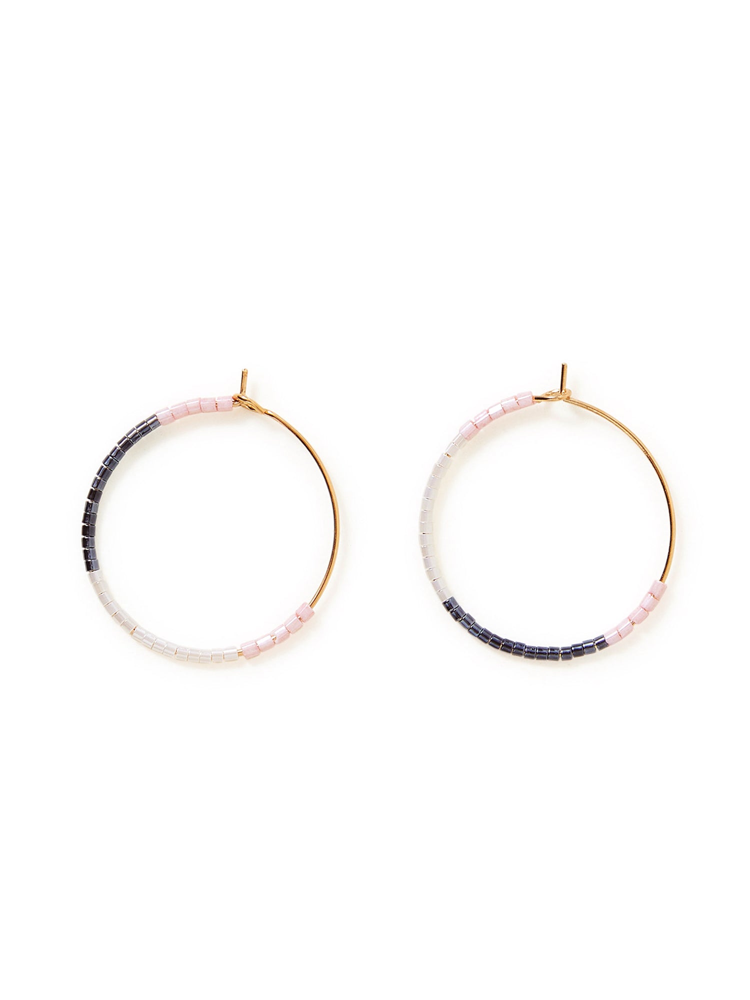 Women's Mini Beaded Hoop Earrings
