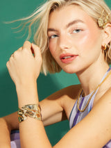 Women's Molten Metal Cuff Bracelet Gold